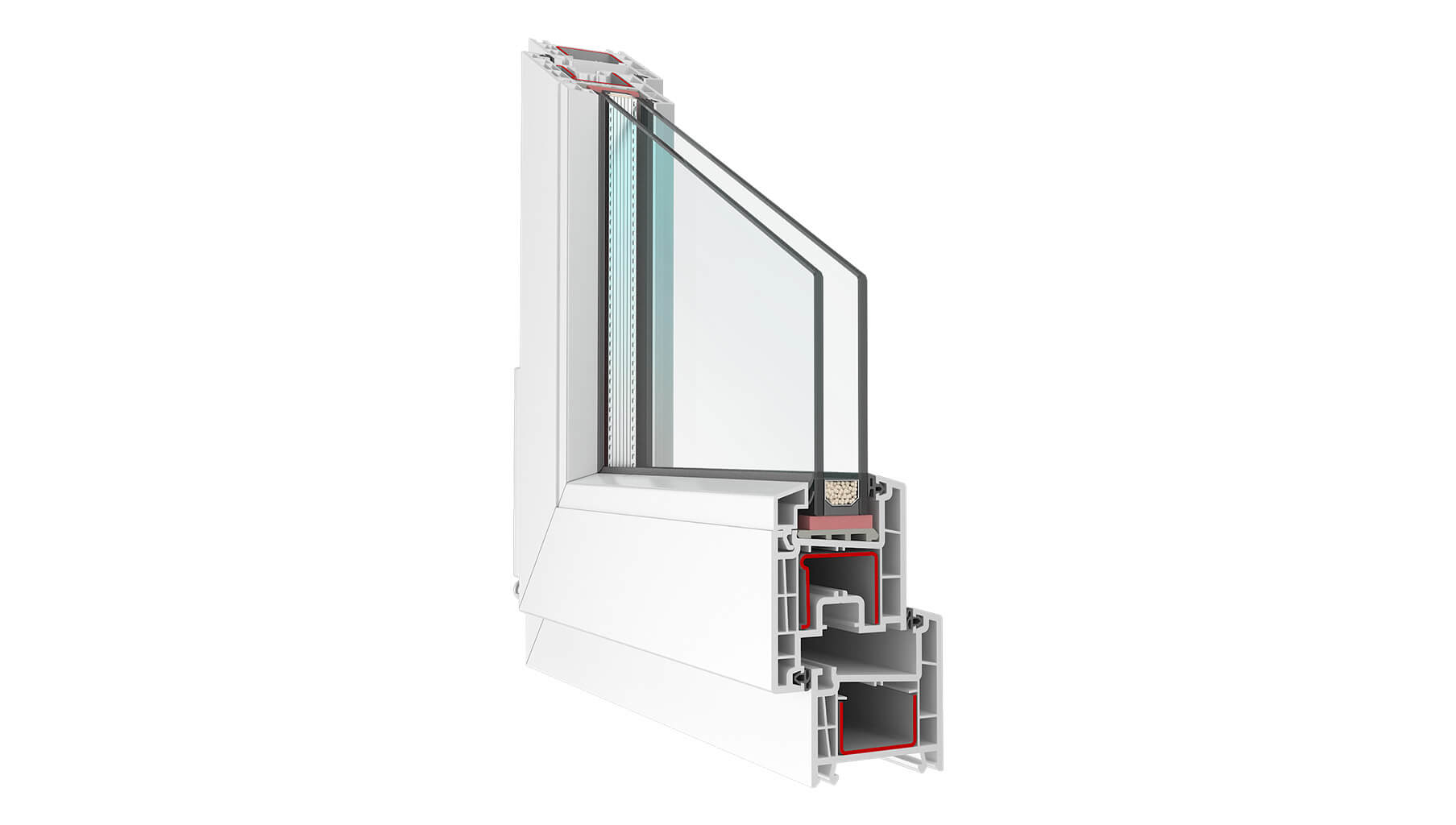 Оконный ПВХ профиль BRUSBOX 60-4 - фото №1 Оконный ПВХ профиль BRUSBOX 60-4 - фото №1